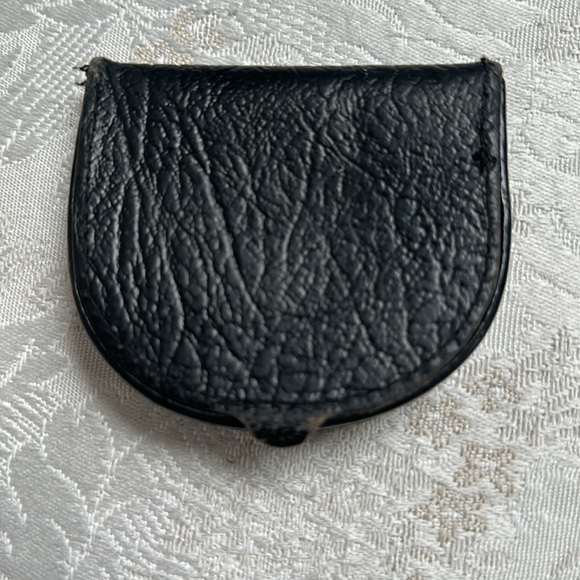 Mens Genuine Leather Coin Tray Purse Wallet Gents Small Change - Picture 4 of 4